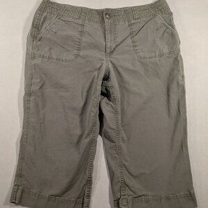 Dockers Women's Cargo Pants 16W Olive Green Cotton Straight Leg